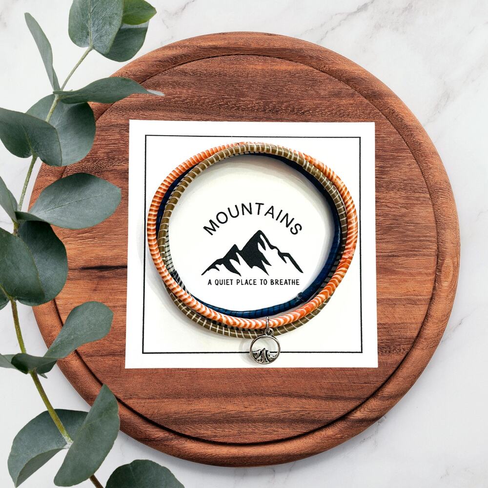 Mountain Charm Bracelet Set, Gift Set (L-XL)
